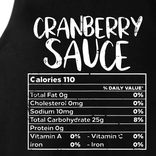 Thanksgiving Christmas Cranberry Sauce Nutritional Facts Ladies Tri-Blend Wicking Tank