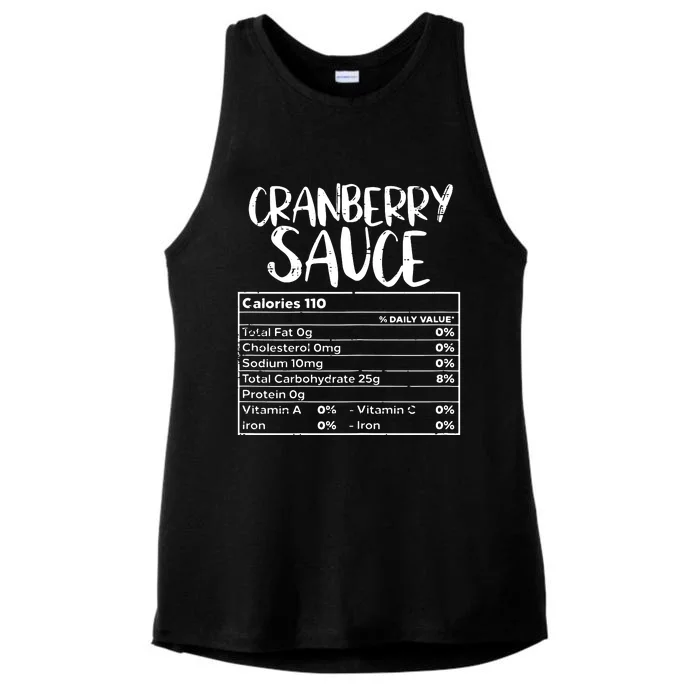 Thanksgiving Christmas Cranberry Sauce Nutritional Facts Ladies Tri-Blend Wicking Tank