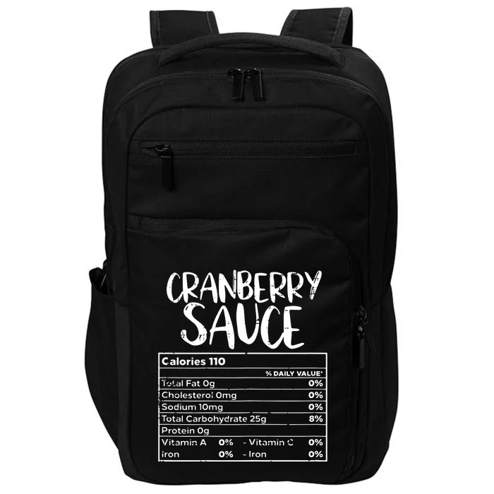 Thanksgiving Christmas Cranberry Sauce Nutritional Facts Impact Tech Backpack