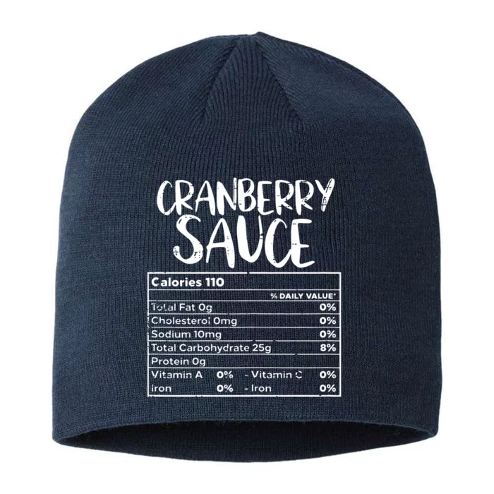 Thanksgiving Christmas Cranberry Sauce Nutritional Facts 8 1/2in Sustainable Knit Beanie