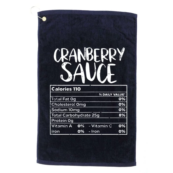 Thanksgiving Christmas Cranberry Sauce Nutritional Facts Platinum Collection Golf Towel