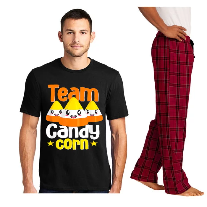 Team Candy Corn Halloween Costume Funny Pajama Set