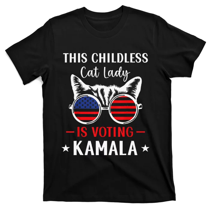 This Childless Cat Lady Is Voting Kamala Cat Lovers T-Shirt