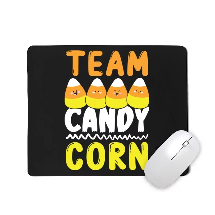 Team Candy Corn Funny Halloween Scary Lazy Costume Kids Mousepad