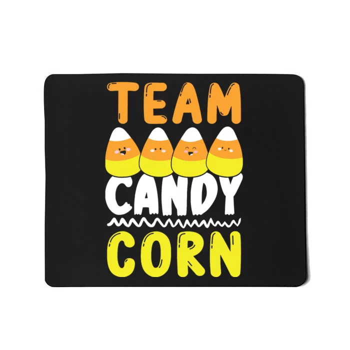 Team Candy Corn Funny Halloween Scary Lazy Costume Kids Mousepad