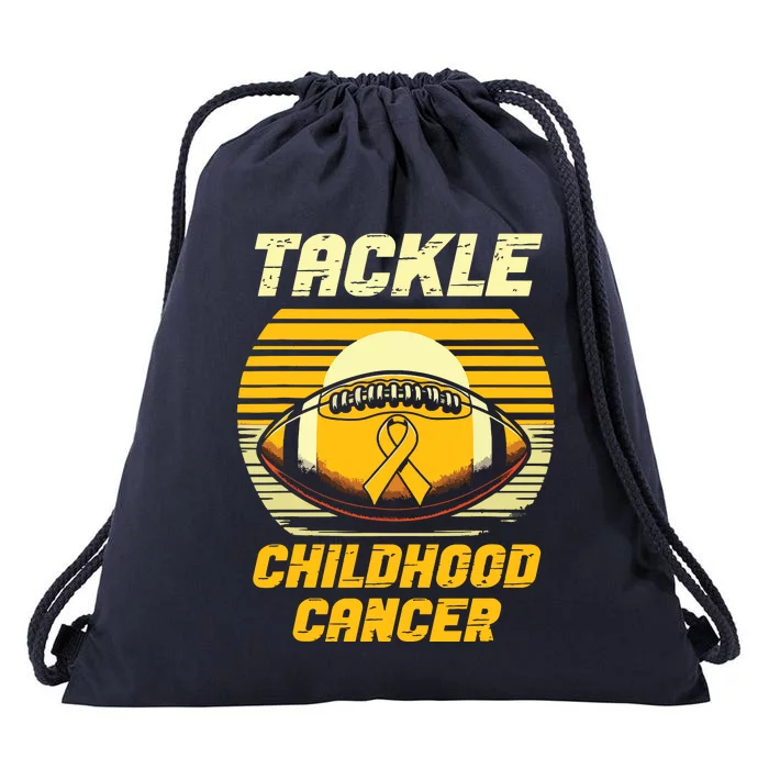 Tackle Childhood Cancer Awareness Drawstring Bag