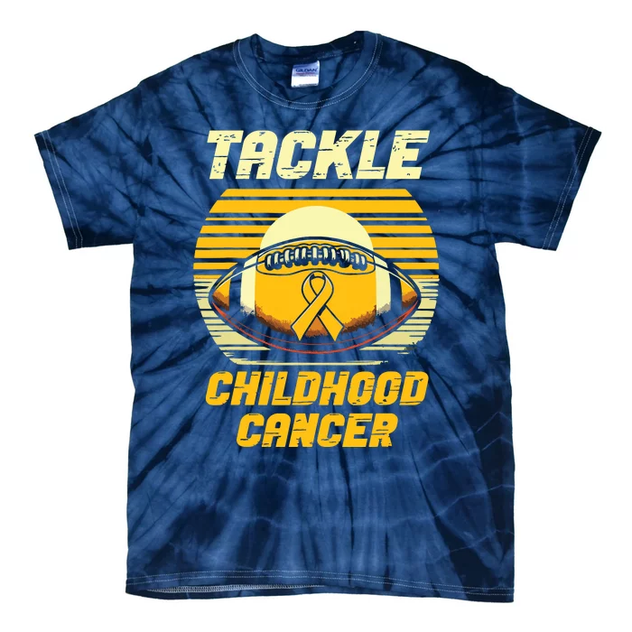 Tackle Childhood Cancer Awareness Tie-Dye T-Shirt