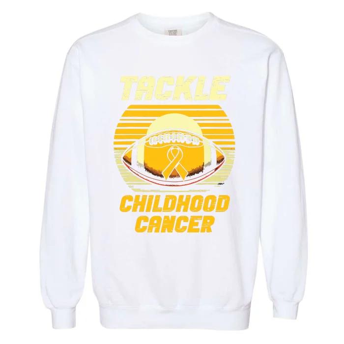 Tackle Childhood Cancer Awareness Garment-Dyed Sweatshirt