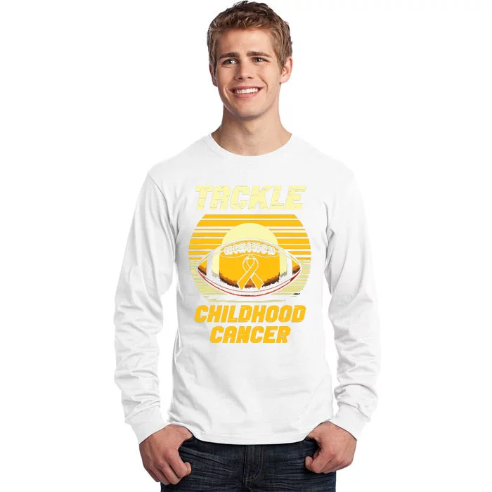 Tackle Childhood Cancer Awareness Tall Long Sleeve T-Shirt