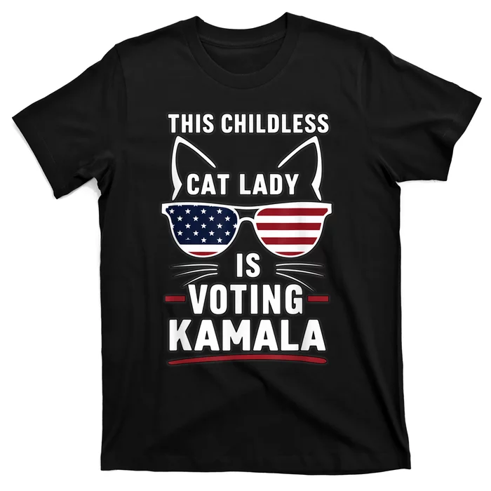 This Childless Cat Lady Is Voting Kamala Harris 2024 T-Shirt