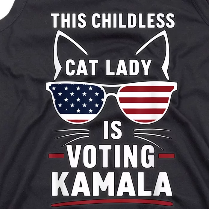 This Childless Cat Lady Is Voting Kamala Harris 2024 Tank Top