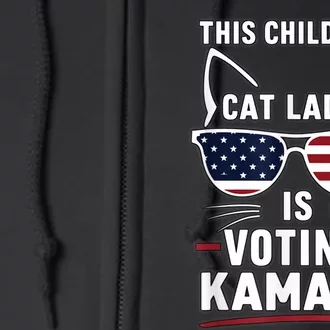 This Childless Cat Lady Is Voting Kamala Harris 2024 Full Zip Hoodie