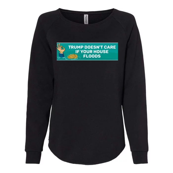 Trump Climate Change Creates More Oceanfront Property Womens California Wash Sweatshirt