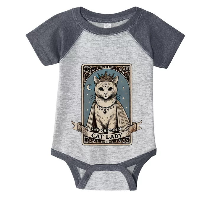 Tarot Card Childless Cat Lady Vote Kamala Infant Baby Jersey Bodysuit