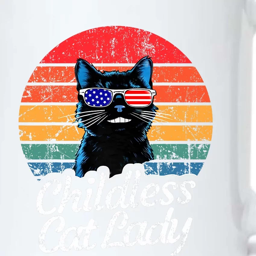 This Childless Cat Lady Is Voting Kamala Harris 2024 Retro Black Color Changing Mug