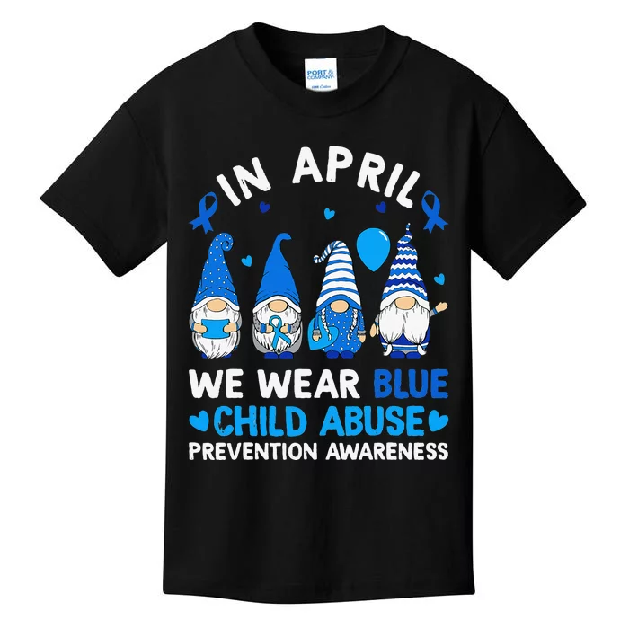 Teachers Cute Child Abuse Prevention Awareness Blue Kids T-Shirt