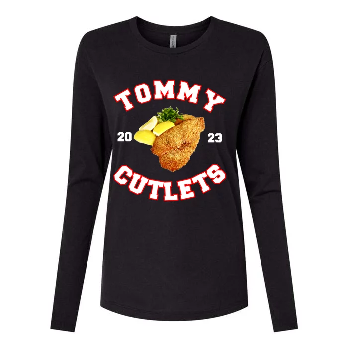 Tommy Cutlets Chicken Cutlets New York Fun Football Fan Womens Cotton Relaxed Long Sleeve T-Shirt