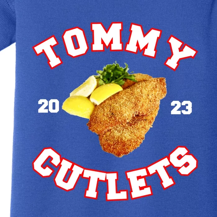 Tommy Cutlets Chicken Cutlets New York Fun Football Fan Baby Bodysuit