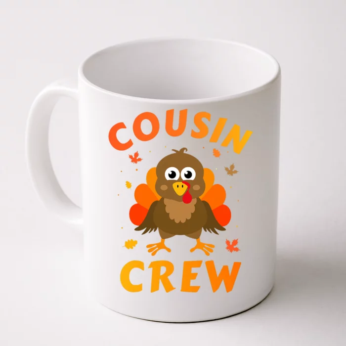 Thanksgiving Cousin Crew With Cute Turkey For Family Reunion Front & Back Coffee Mug