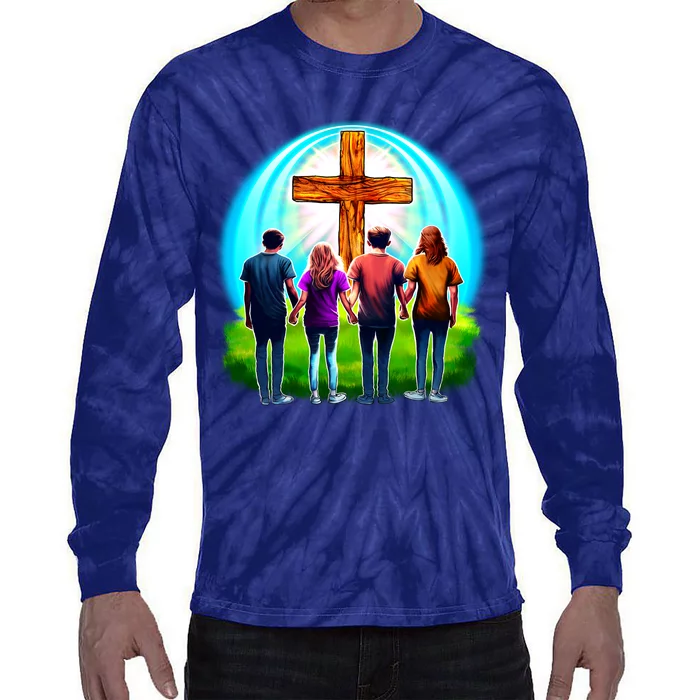 Teens Christian Catholic Retreat Tie-Dye Long Sleeve Shirt