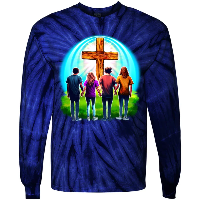 Teens Christian Catholic Retreat Tie-Dye Long Sleeve Shirt