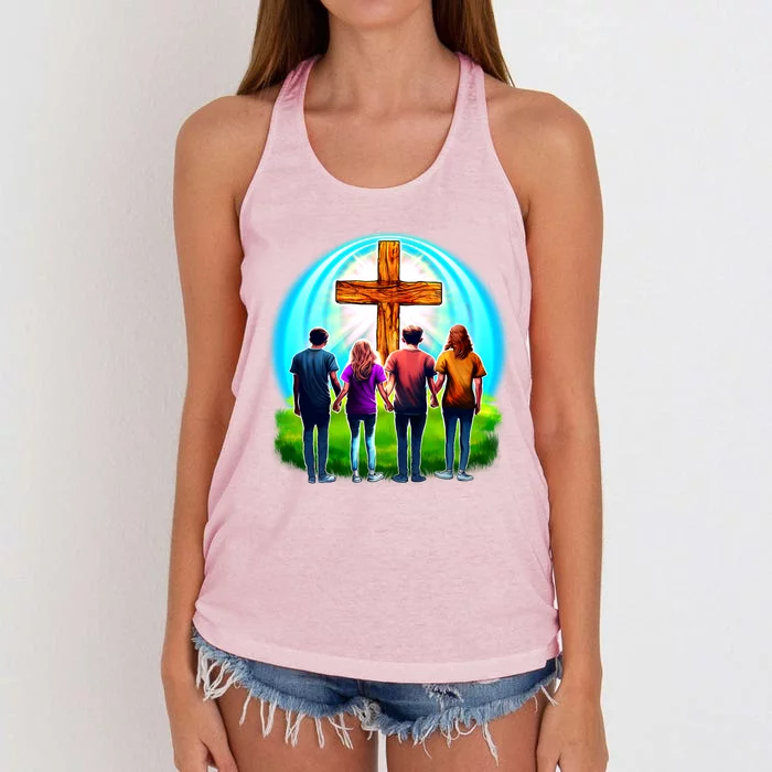 Teens Christian Catholic Retreat Women's Knotted Racerback Tank