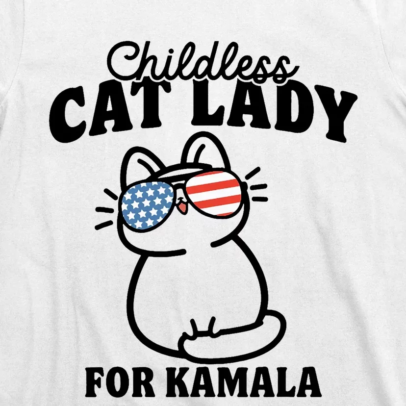 This Childless Cat Lady Is Voting Kamala T-Shirt