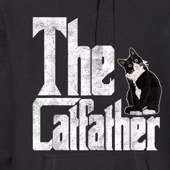 The Catfather Cat Father Mafia Whiskers Male Daddy Premium Hoodie