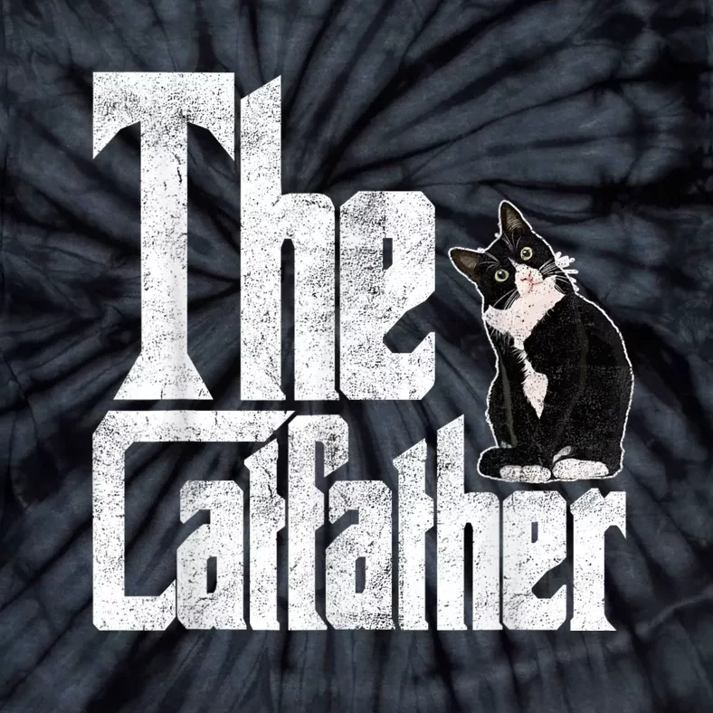 The Catfather Cat Father Mafia Whiskers Male Daddy Tie-Dye T-Shirt