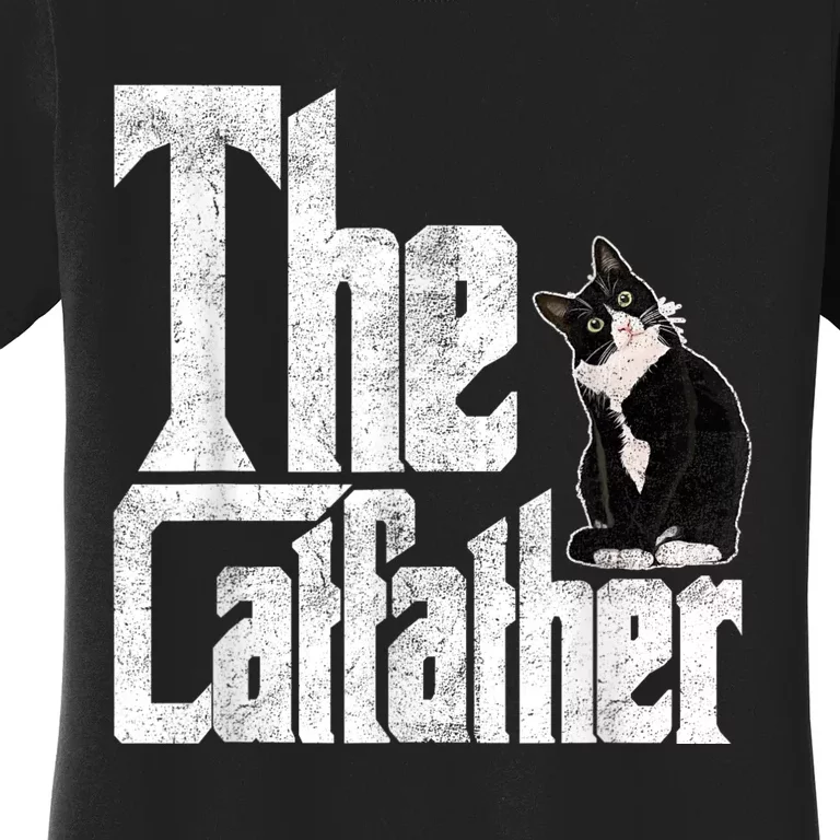 The Catfather Cat Father Mafia Whiskers Male Daddy Women's T-Shirt