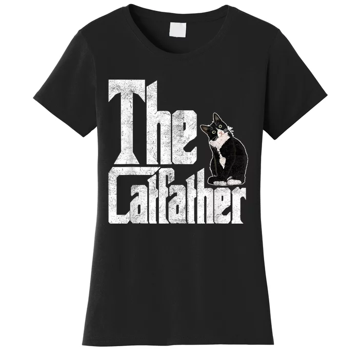 The Catfather Cat Father Mafia Whiskers Male Daddy Women's T-Shirt