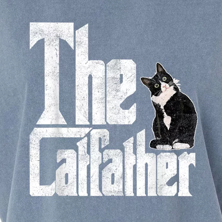 The Catfather Cat Father Mafia Whiskers Male Daddy Garment-Dyed Women's Muscle Tee