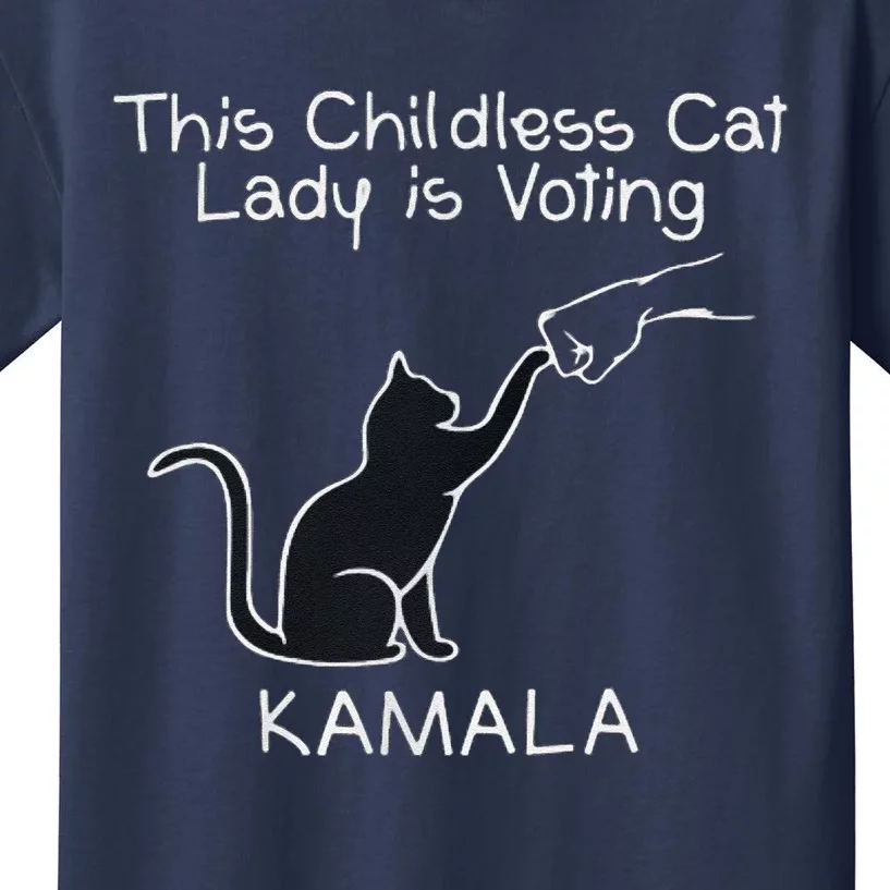 This Childless Cat Lady Is Voting Kamala Kids T-Shirt