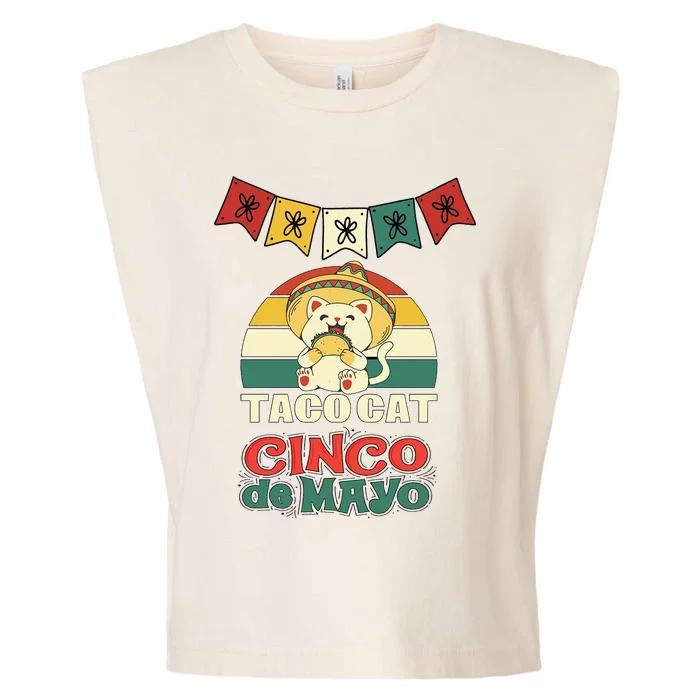 Taco Cat Cinco De Mayo Mexico, Cat Lover mexican Classic Garment-Dyed Women's Muscle Tee