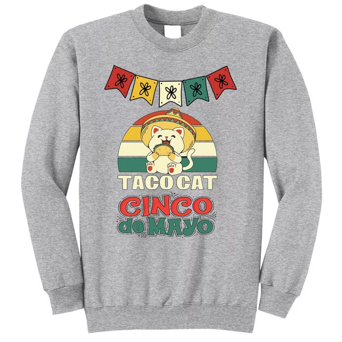 Taco Cat Cinco De Mayo Mexico, Cat Lover mexican Classic Tall Sweatshirt