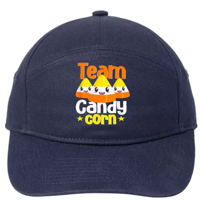 Team Candy Corn Halloween Costume Funny 7-Panel Snapback Hat