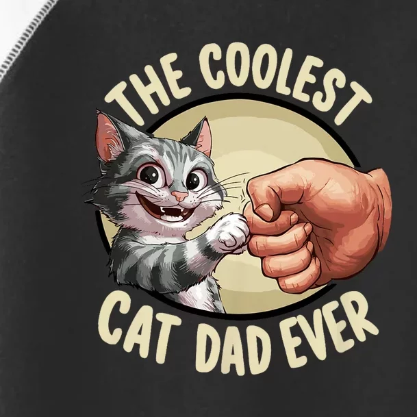 The Coolest Cat Dad Ever FatherS Day Toddler Fine Jersey T-Shirt