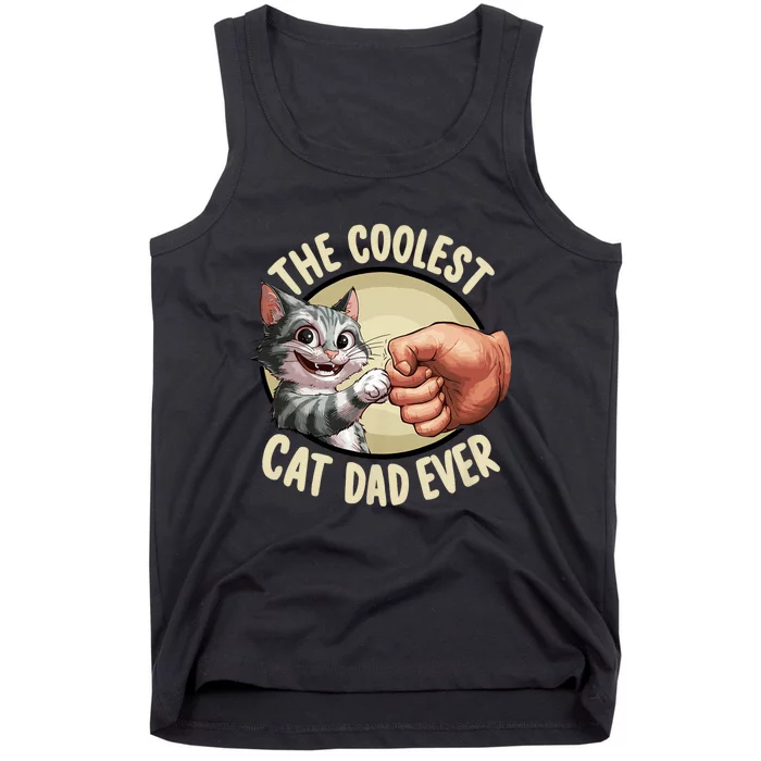 The Coolest Cat Dad Ever FatherS Day Tank Top