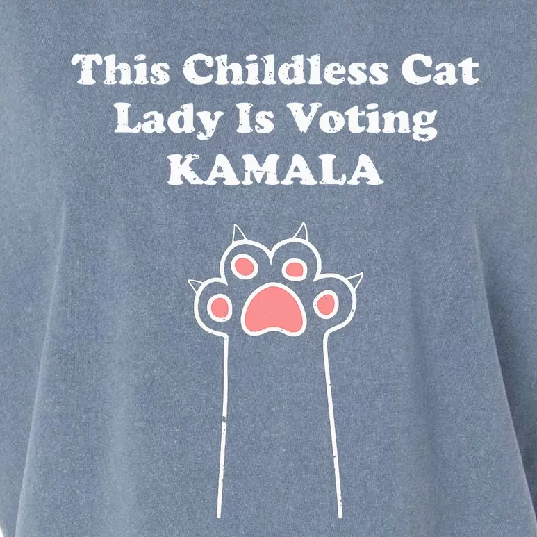 This Childless Cat Lady Is Voting For Kamala Harris Garment-Dyed Women's Muscle Tee