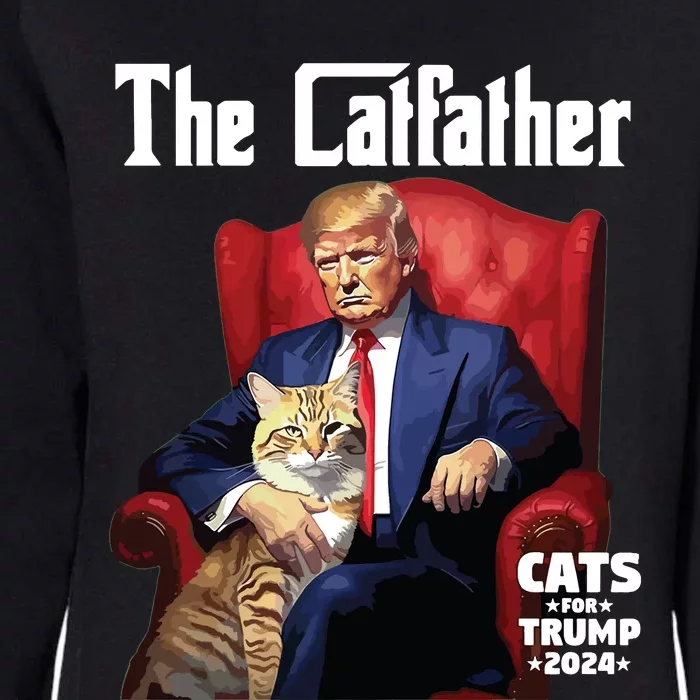 The Catfather Cat For Trump 2024 Womens California Wash Sweatshirt