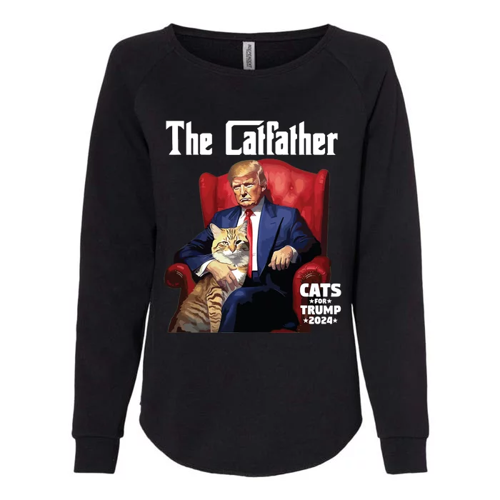 The Catfather Cat For Trump 2024 Womens California Wash Sweatshirt