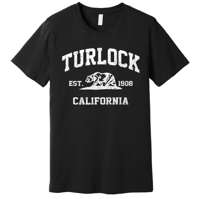 Turlock California CA Vintage State Athletic Style Premium T-Shirt