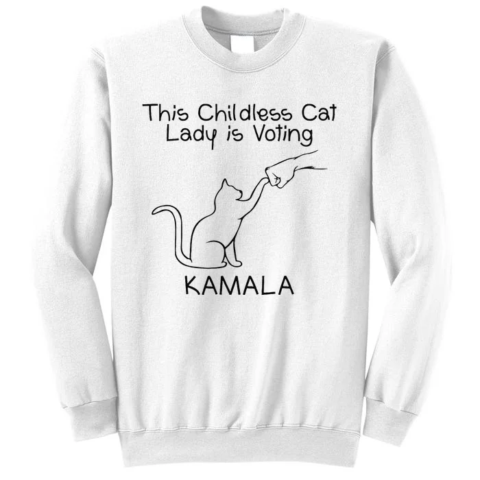 This Childless Cat Lady Is Voting Kamala Gift Sweatshirt