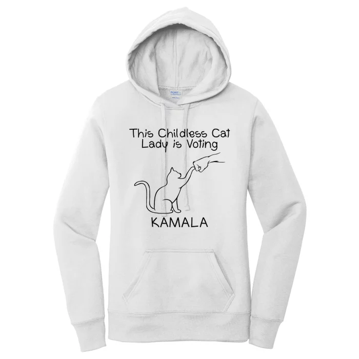 This Childless Cat Lady Is Voting Kamala Gift Women's Pullover Hoodie