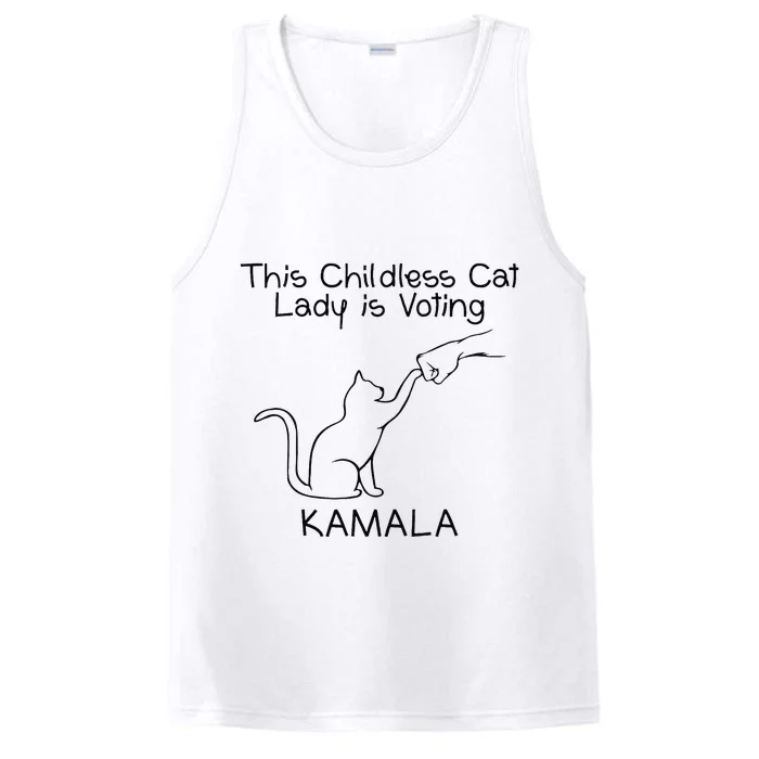 This Childless Cat Lady Is Voting Kamala Gift Performance Tank