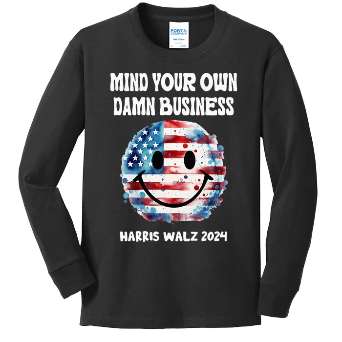 This Childless Cat Lady Ladies Is Voting Kamala Harris Kids Long Sleeve Shirt