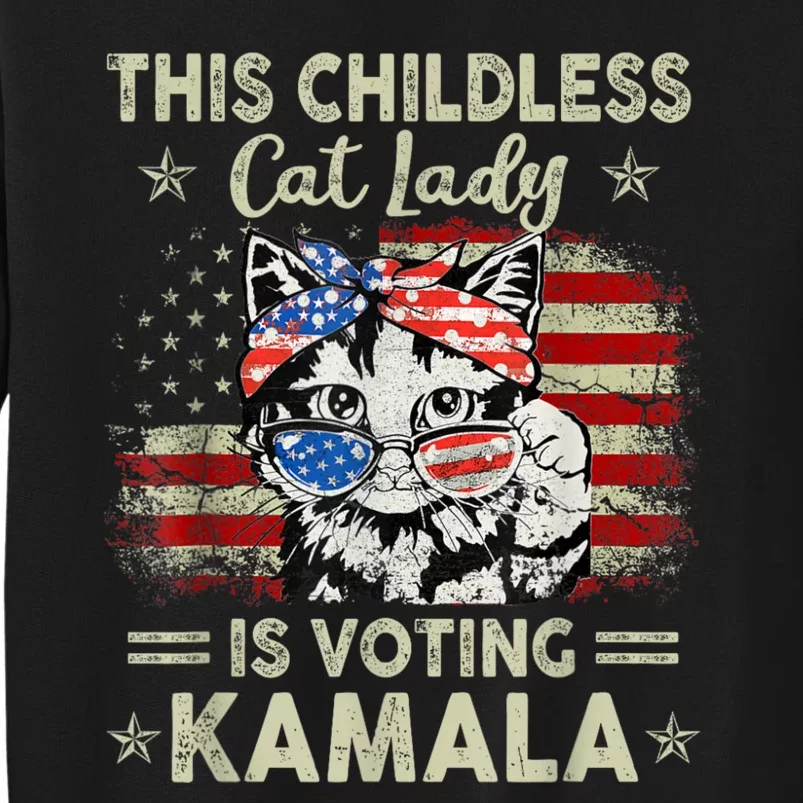 This Childless Cat Lady Is Voting Kamalaharris 2024 Sweatshirt