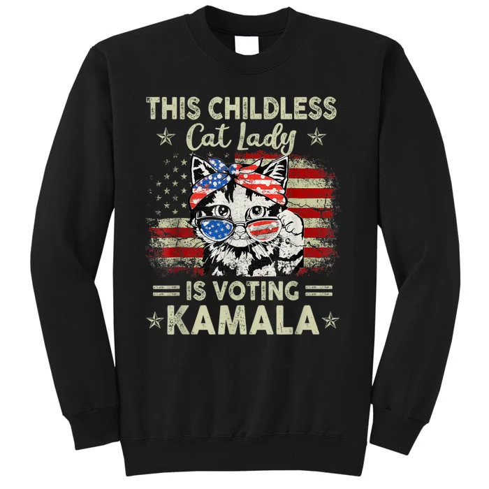 This Childless Cat Lady Is Voting Kamalaharris 2024 Sweatshirt