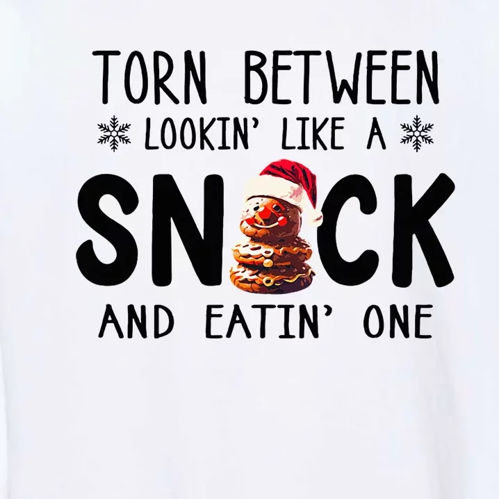 Tempting Christmas Cookie Snacks Treats Santa Hat Design Garment-Dyed Sweatshirt