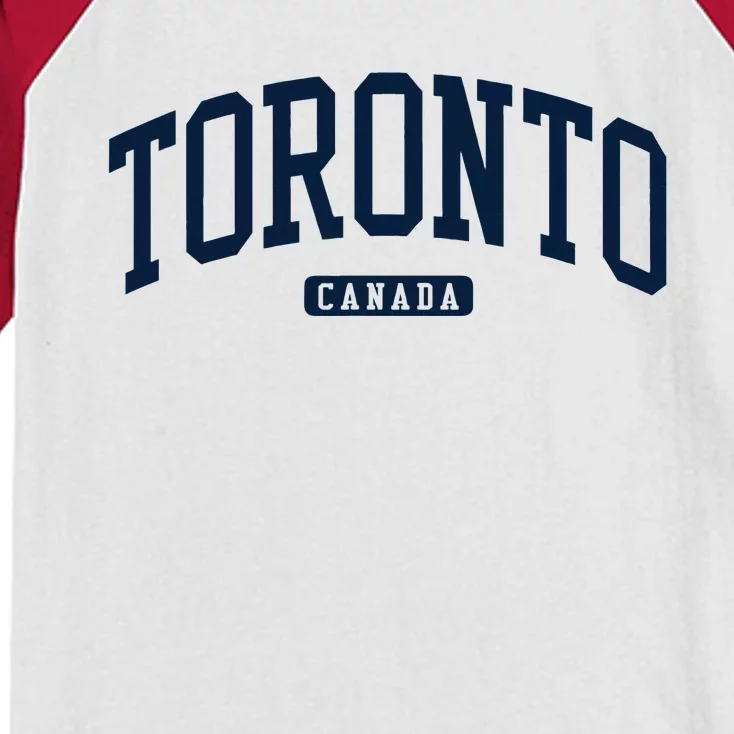 Toronto Canada College University Style Kids Colorblock Raglan Jersey